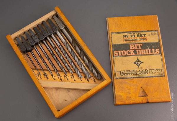 Mint in Box Set of CLEVELAND Bit Stock Drills - 96819