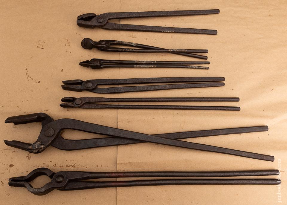 Collection of 7 User Blacksmith Tongs - 96841