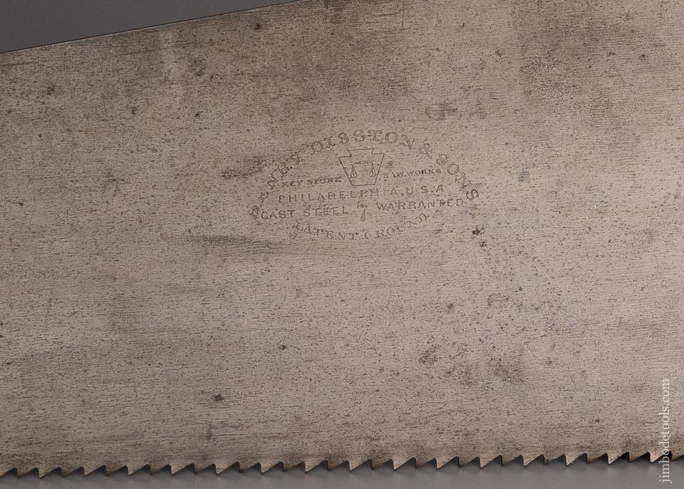 Phenomenal Monster 28 inch DISSTON No. 7 Rip Hand Saw - 96865