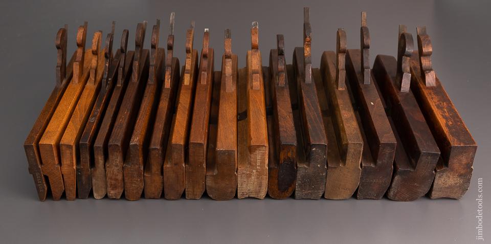 Complete Working Graduated Set of 18 Hollows & Rounds Molding Planes - 96883