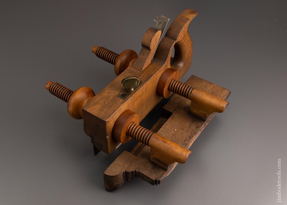 Very Nice Beech & Boxwood Screw Arm Handled Plow Plane - 96929