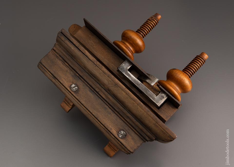 Very Nice Beech & Boxwood Screw Arm Handled Plow Plane - 96929
