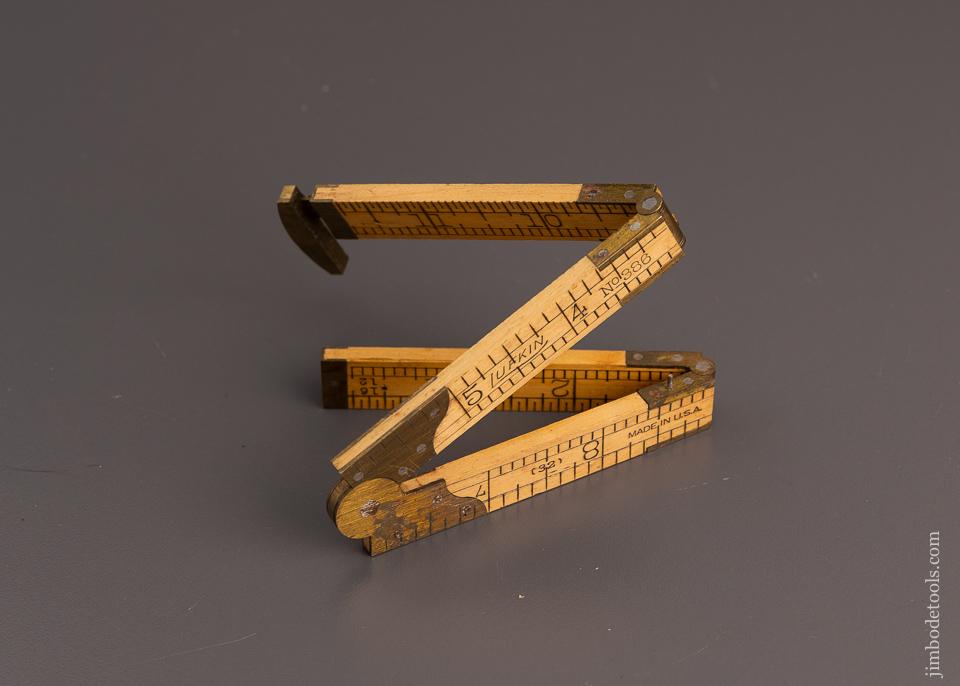Mint LUFKIN No. 386 (No. 32) Boxwood Folding Caliper Rule - 96993