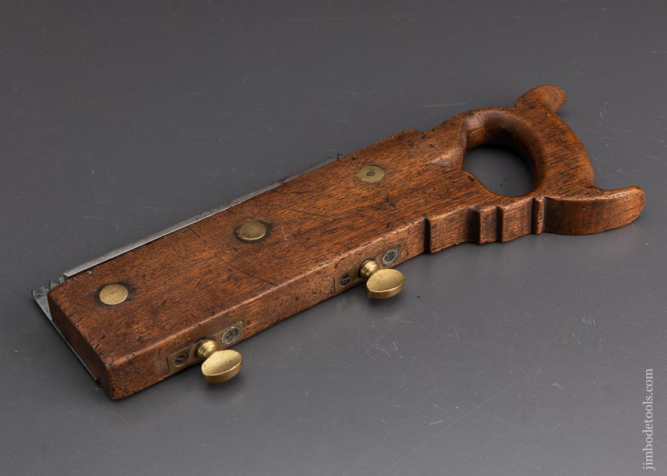 Fancy 19th Century Kerfing Saw with Depth Stop - EXCALIBUR 96