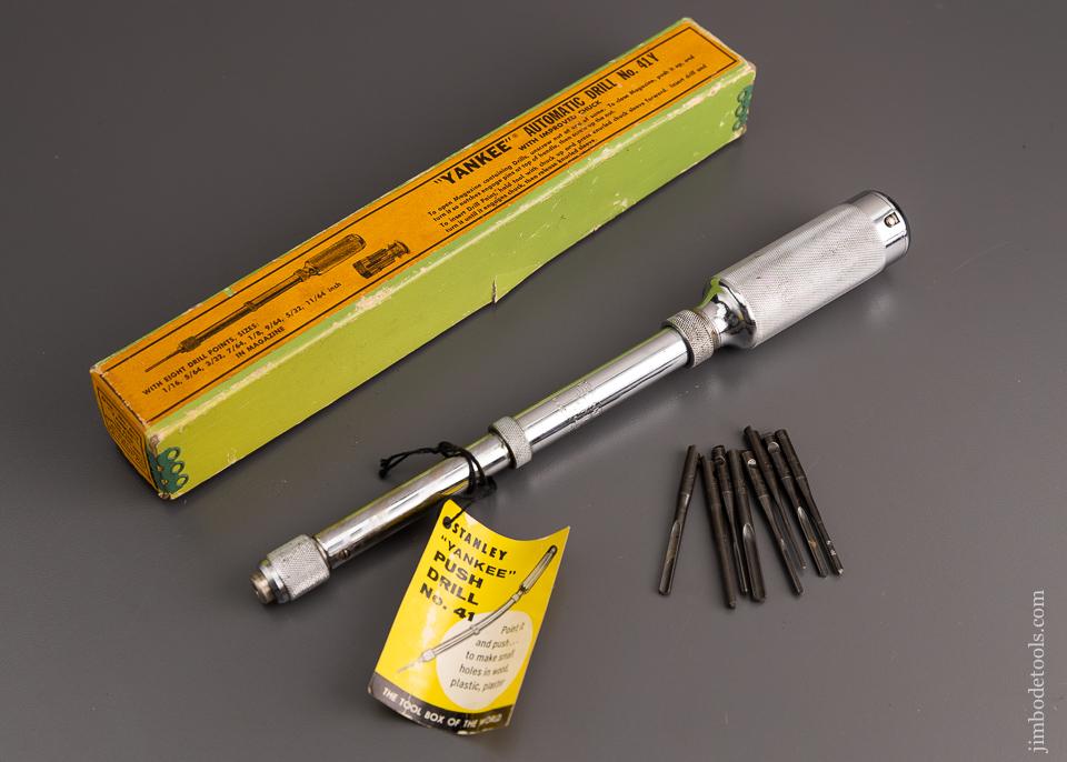 YANKEE STANLEY No. 41 Automatic Drill Mint in Box with Tag and All 8 Bits - 97036