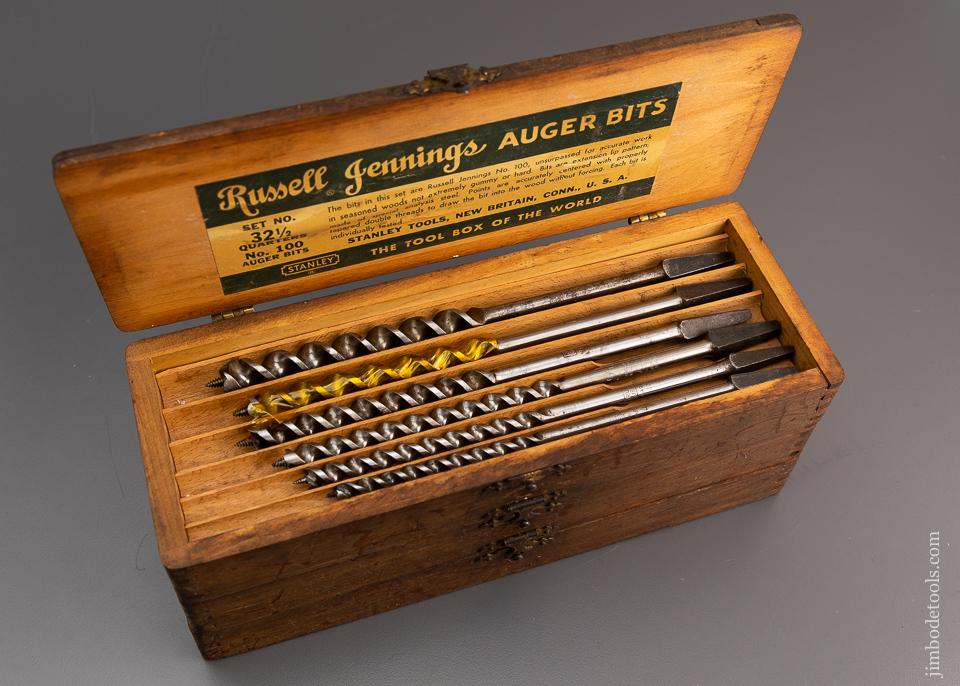 Complete Set of 13 RUSSELL JENNINGS Auger Bits in Original Three Tiered Box - 97038