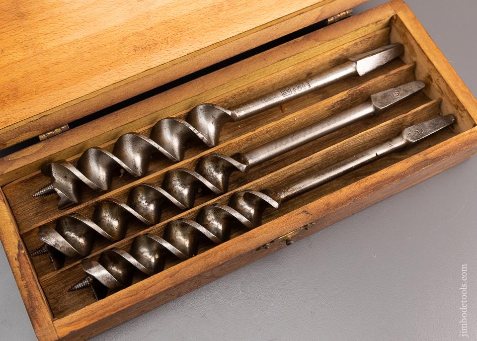 Complete Set of 13 RUSSELL JENNINGS Auger Bits in Original Three Tiered Box - 97038