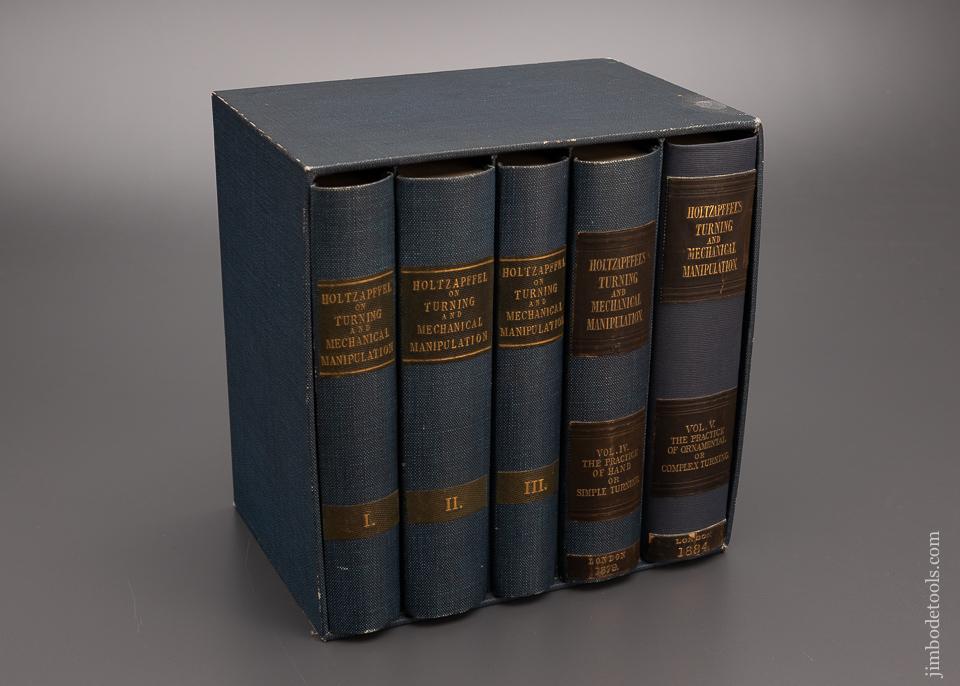 BOOKS: Rare 5 Volume Set HOLTZAPFFEL ON TURNING & MECHANICAL MANIPULATION Original 1852-1884 Volumes -  97040