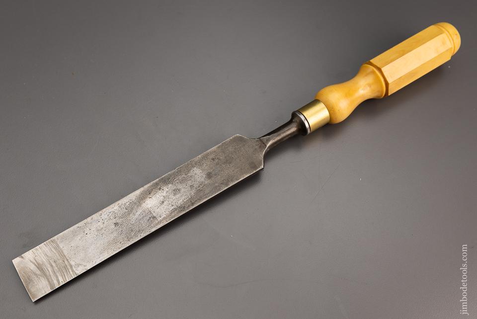 Unmarked Long, Thin Paring Chisel with Octagonal Boxwood Handle 1 1/4 x 14 1/4 - 97046