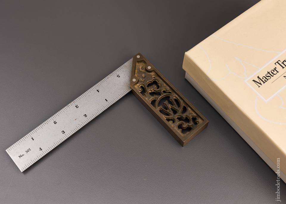 WOODSMITH No. 501 Ornate Master Try Square Mint in Box 5 Inch Rare - 97061