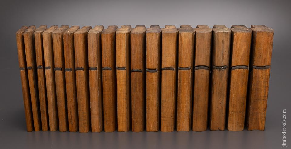 Remarkable Set of 18 American Hollow & Round Planes No. 72 by OHIO TOOL CO. - 97081