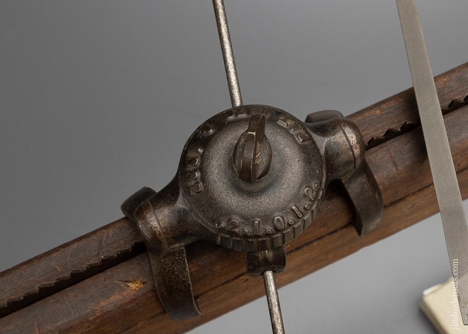 Fancy 1876 PATENT Saw Filing Vise with Guide and Box of Files - 97084