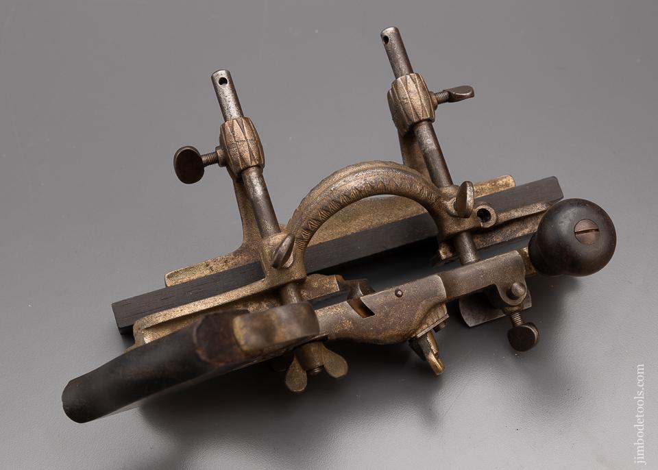 Good user STANLEY No. 46 Skew Plow Plane with 11 Cutters and 2 Stops - 97181