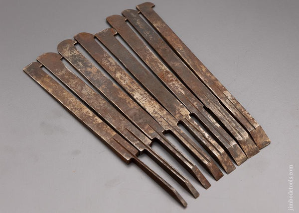 Mixed Maker User Set of Plow Plane Irons 1-8 - 97229