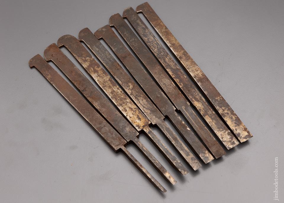 Mixed Maker User Set of Plow Plane Irons 1-8 - 97229