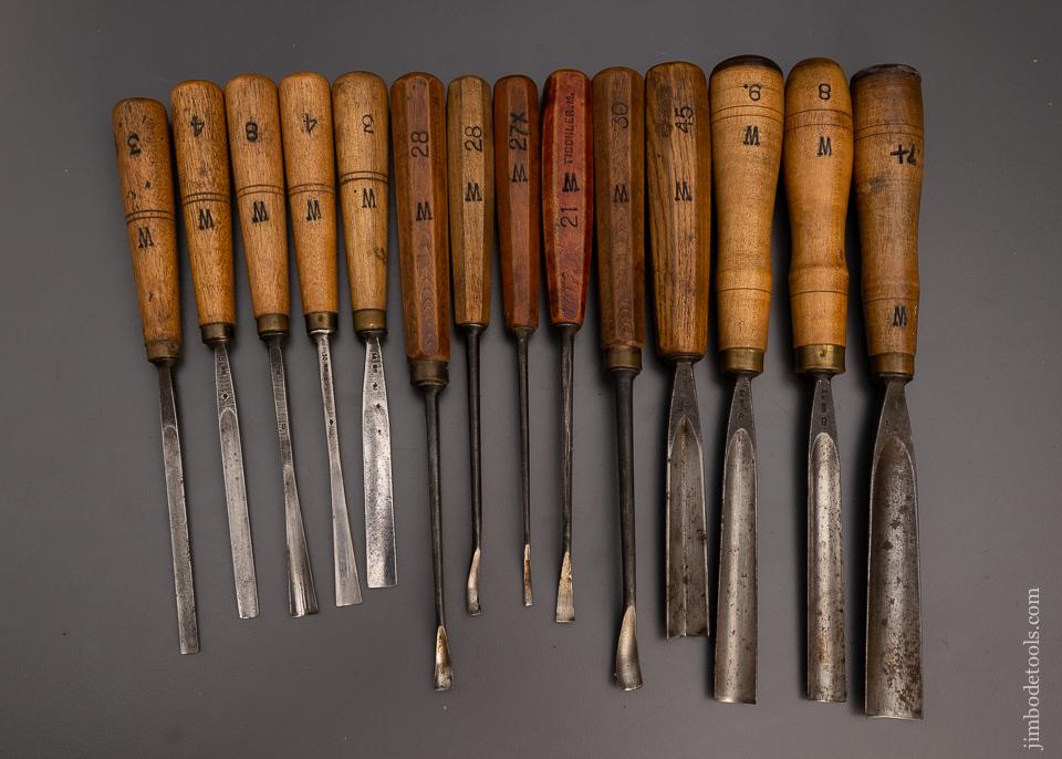 Set of 14 Excellent Carving Chisels by HUGO PAFFENHOFF - 97242