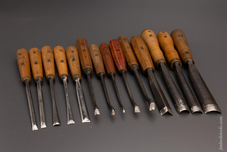 Set of 14 Excellent Carving Chisels by HUGO PAFFENHOFF - 97242