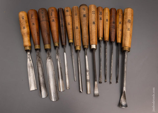 14 Excellent BUCK BROS. Carving Chisels - 97245
