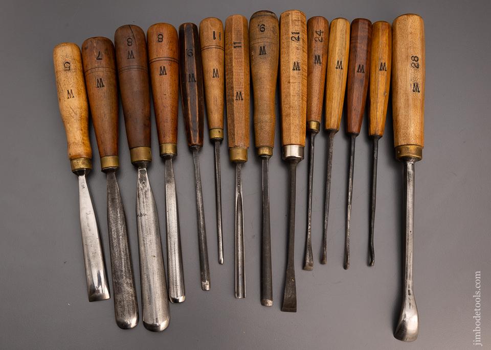 14 Excellent BUCK BROS. Carving Chisels - 97245