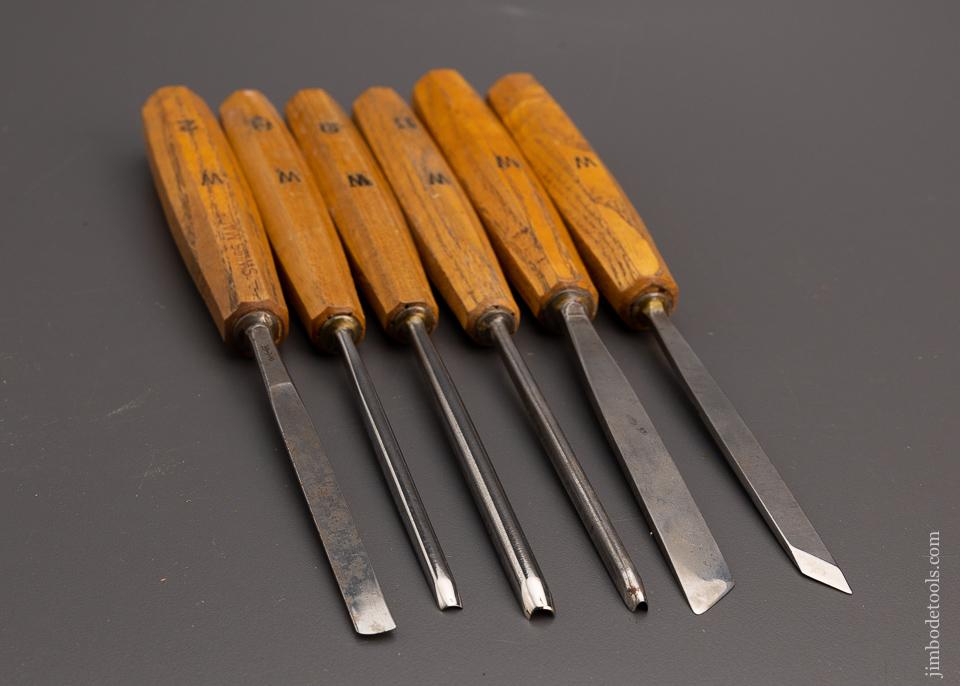 6 Excellent SWISS MADE PFEIL Carving Chisels - 97247