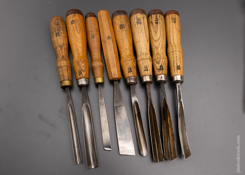Set of 8 Excellent Carving Chisels by SCULPTURE ASSOC. - 97250