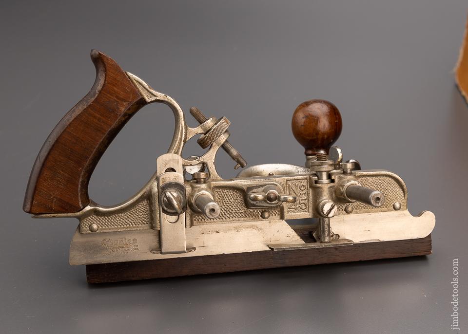 Extra Fine and 100% Complete STANLEY No. 45 Combination Plane in Original Box - 97259