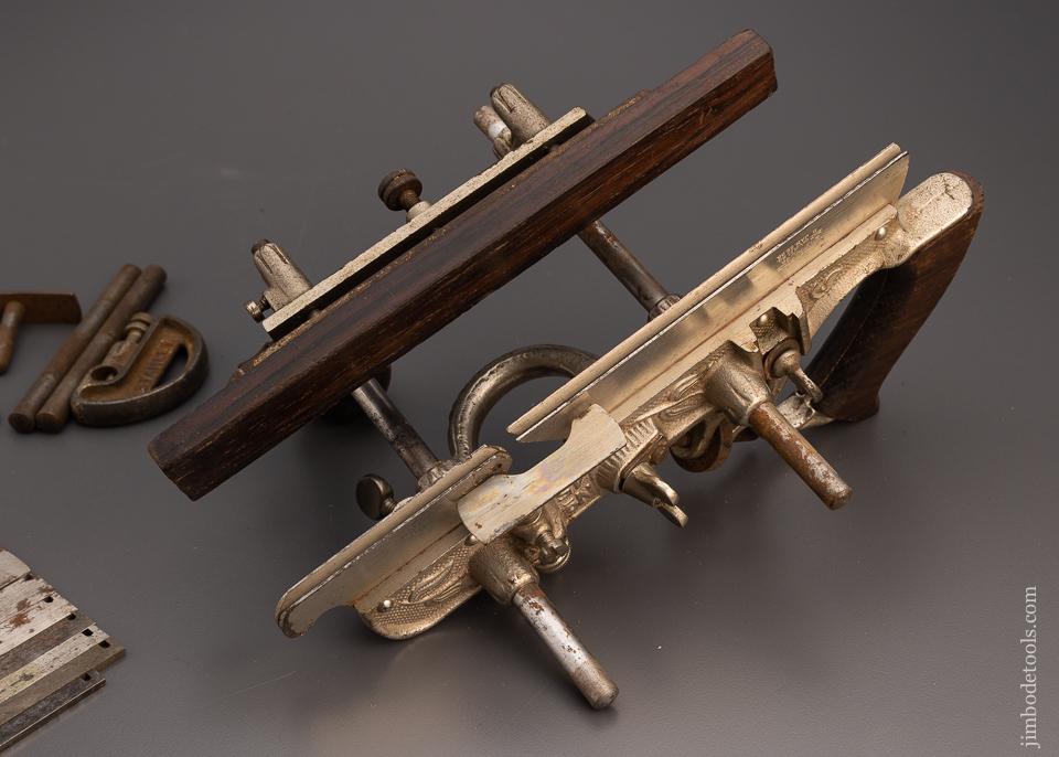 Good User STANLEY No. 45 Combination Plow Plane with 18 Cutters and 3 Stops - 97297