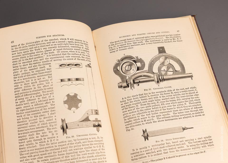 Original 1880 Book, TURNING FOR AMATEURS, 130 Engravings - 97305