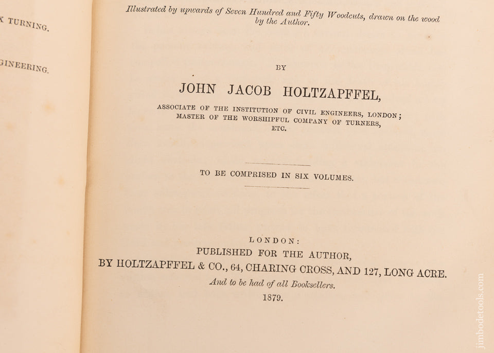 Rare 5 Volume Set HOLTZAPPFEL ON TURNING & MECHANICAL MANIPULATION 1864-84 Volumes BOOKS - 97306