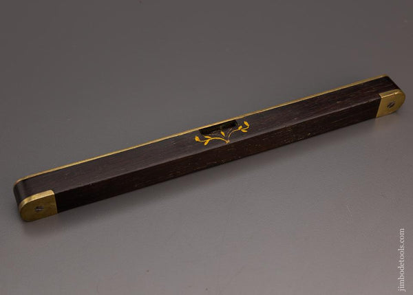 Beautiful 10 3/4 inch Ebony Level by WM. MARPLES with Engraving - 97236