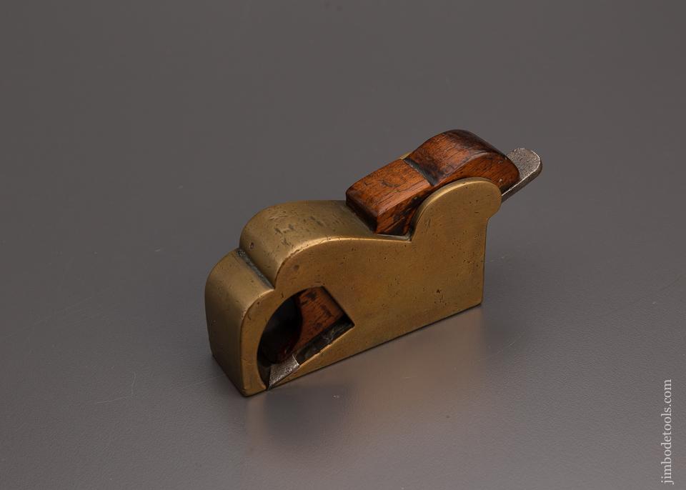 Pretty Brass and Rosewood Bullnose Shoulder Plane - 97327