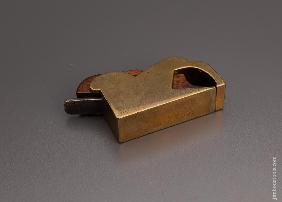 Pretty Brass and Rosewood Bullnose Shoulder Plane - 97327