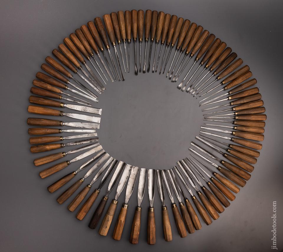 Remarkable Set of 79 ADDIS Carving Chisels - 97368