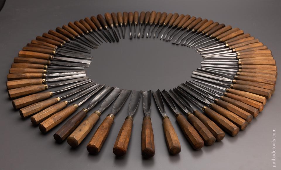 Remarkable Set of 79 ADDIS Carving Chisels - 97368