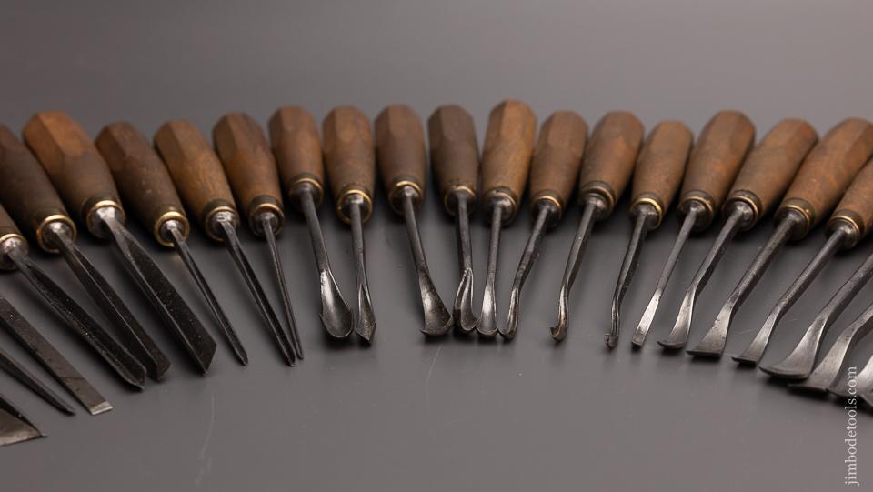 Remarkable Set of 79 ADDIS Carving Chisels - 97368