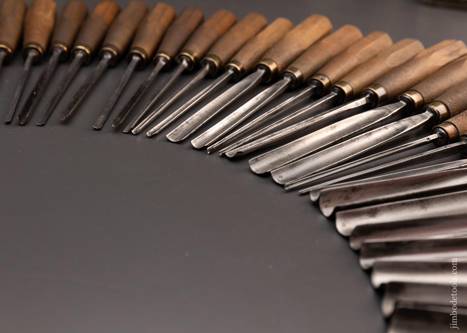 Remarkable Set of 79 ADDIS Carving Chisels - 97368