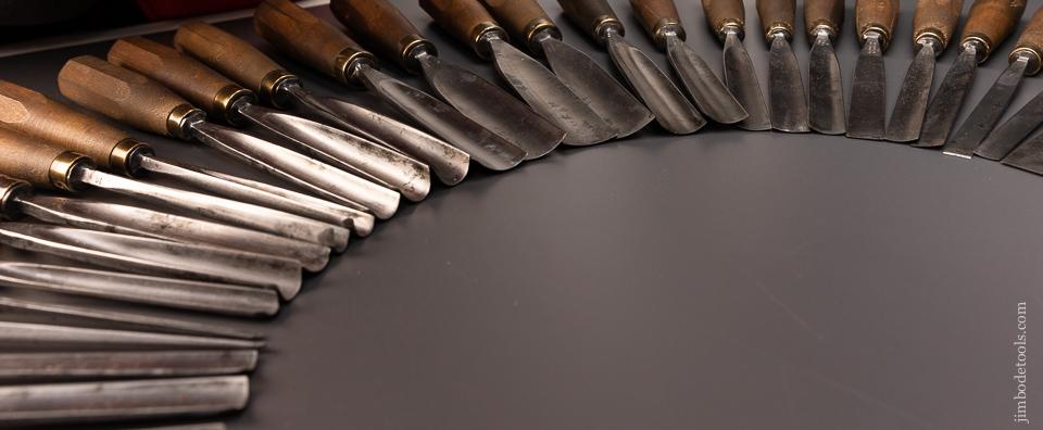 Remarkable Set of 79 ADDIS Carving Chisels - 97368