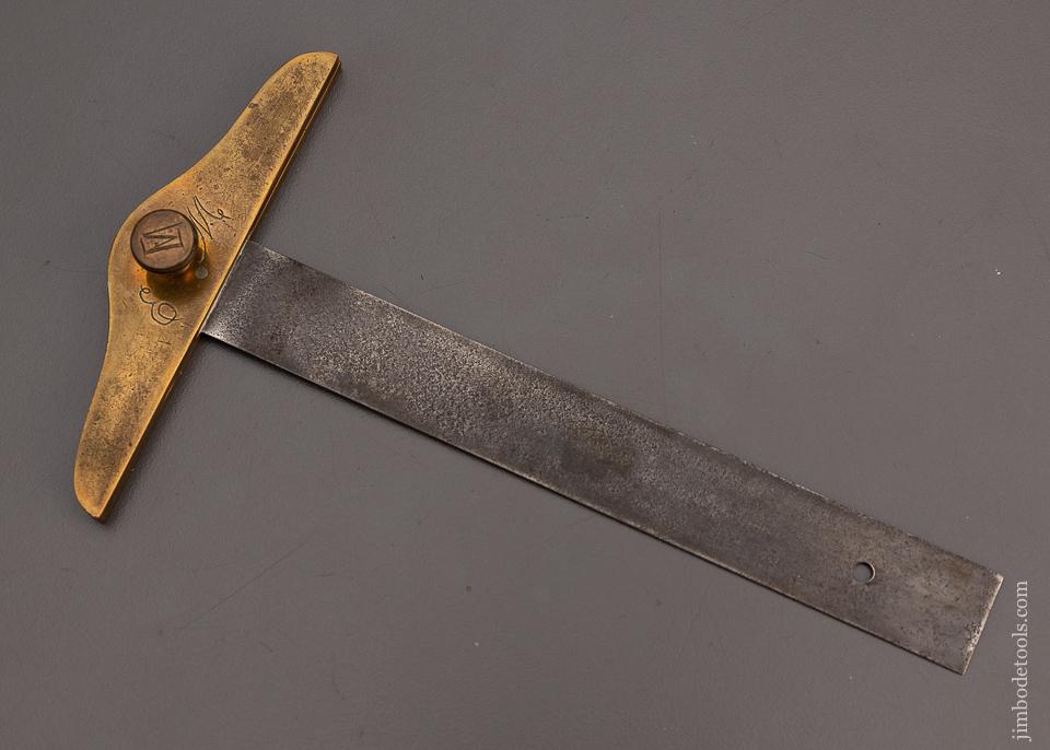 Stunning 6 Inch Brass & Steel T Square - 97375