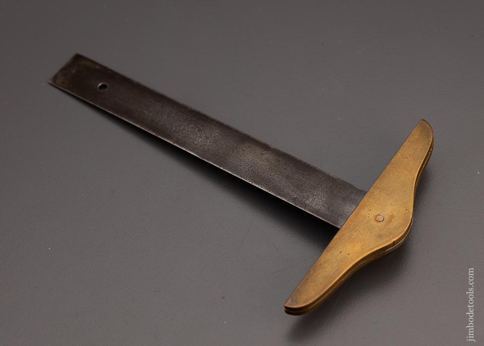 Stunning 6 Inch Brass & Steel T Square - 97375