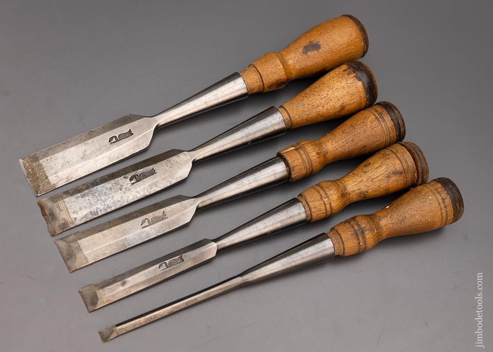 Set of 5 JAMES SWAN Socket Firmer Chisels - 97413
