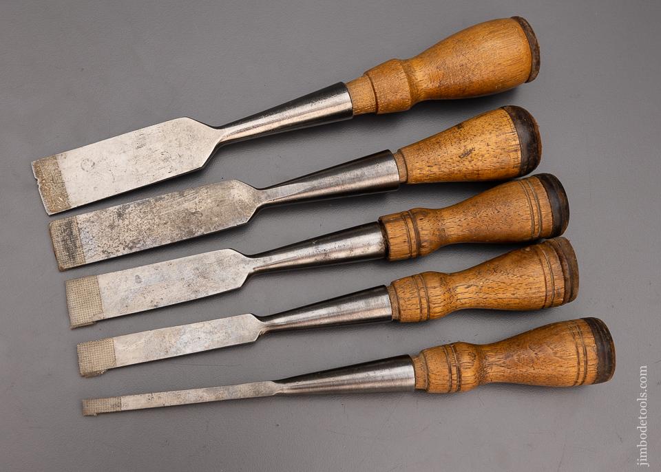 Set of 5 JAMES SWAN Socket Firmer Chisels - 97413