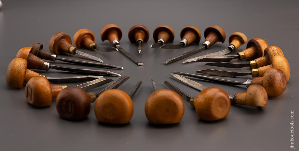 Great Set of 21 Gravers All by MULLER - 97426