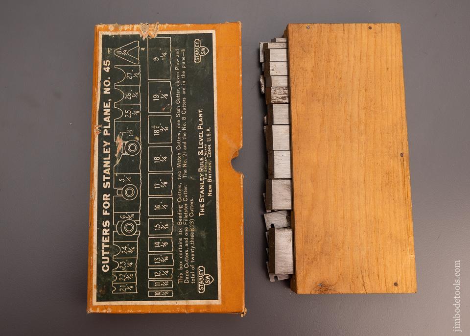 STANLEY No. 45 Combination Plow Plane Near Mint & Unused in Original Box 100% Complete - 97436