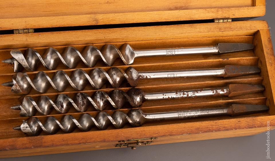 Complete Set of 13 RUSSELL JENNINGS Auger Bits in Original Three Tiered Box - 97487