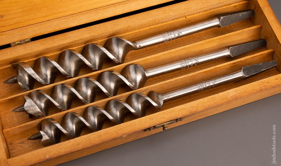 Complete Set of 13 RUSSELL JENNINGS Auger Bits in Original Three Tiered Box - 97487