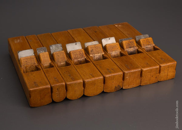 Fine Set of 8 Pattern Maker’s Hollow & Round Planes - 97489