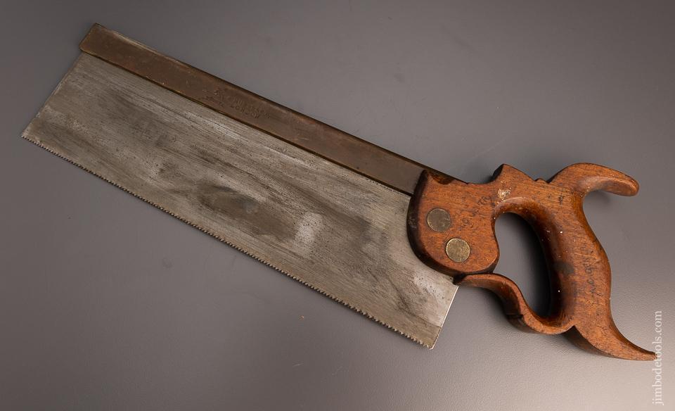 Magnificent C. NURSE LONDON Brass Back Carcass Saw Ca. 1880 Just Sharpened - 97503