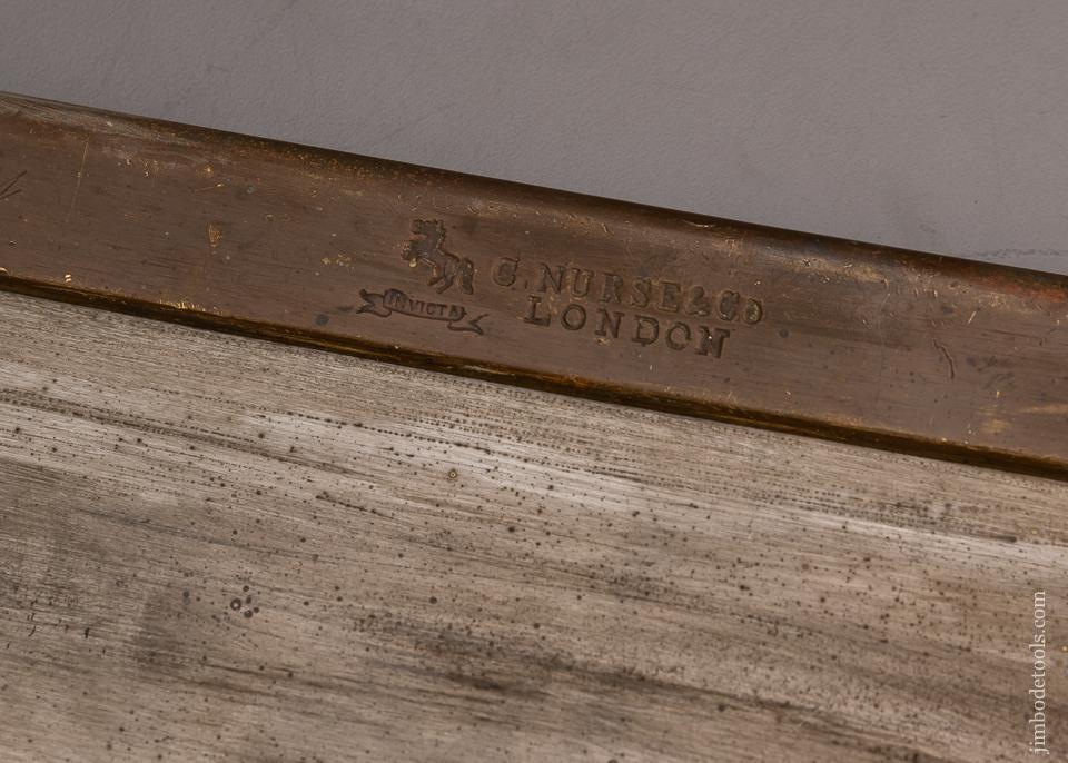 Magnificent C. NURSE LONDON Brass Back Carcass Saw Ca. 1880 Just Sharpened - 97503