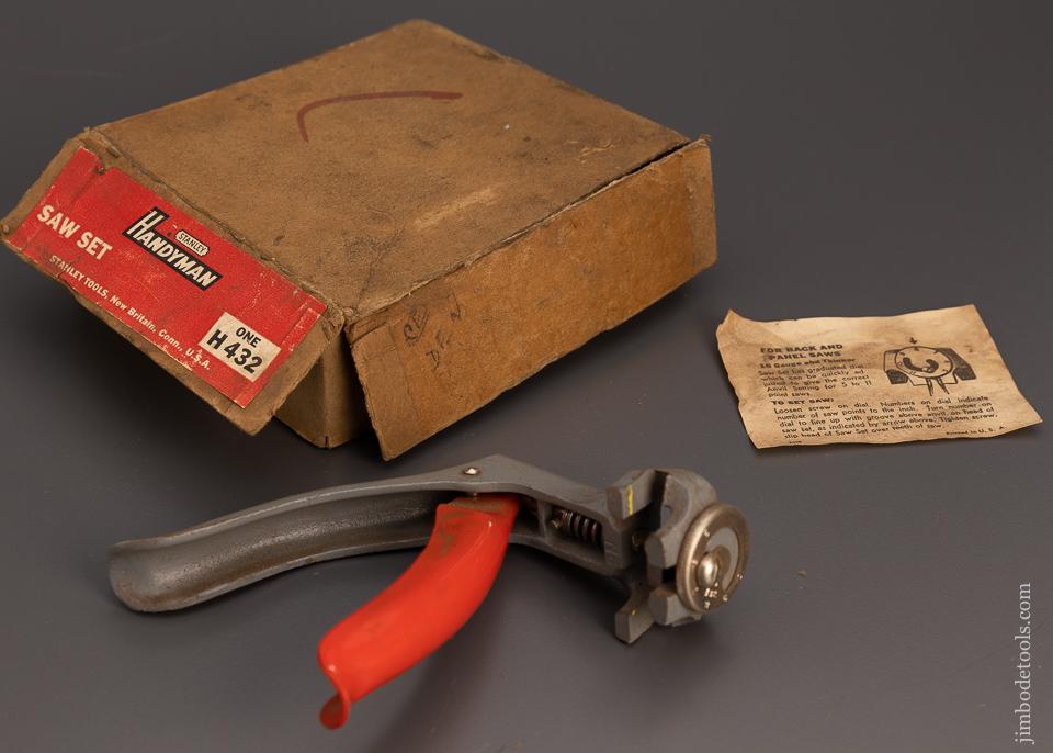 Great User STANLEY Handy Man No. H 432 Saw Set Near Mint in Box 