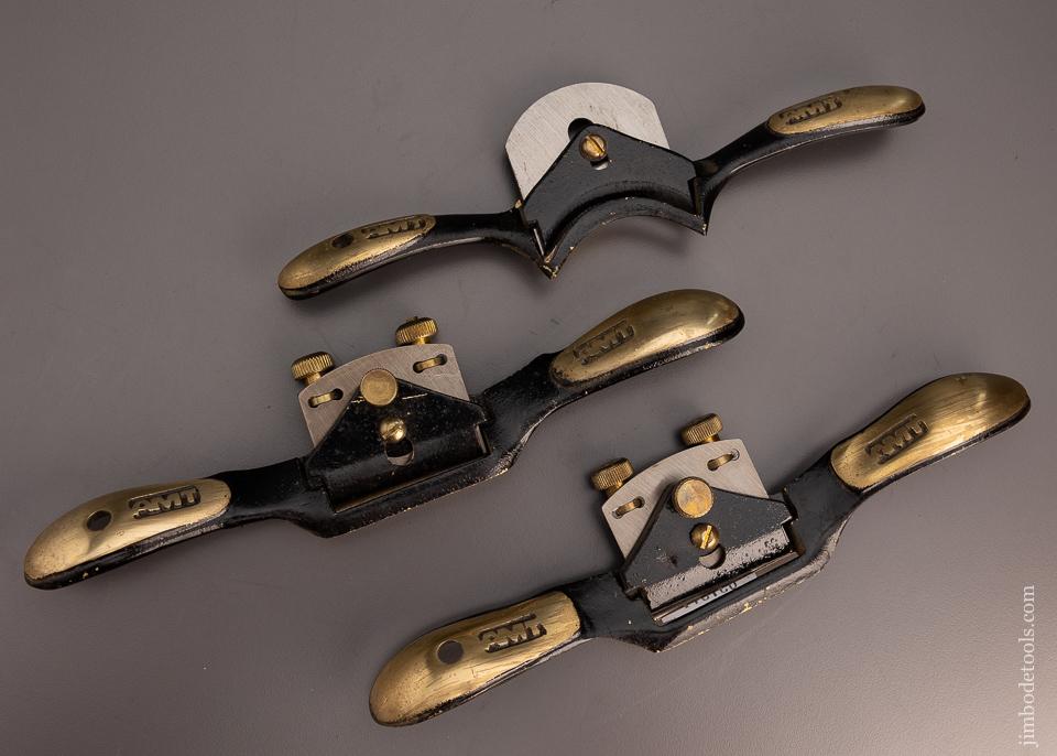 Set of 3 Large AMT Brass Spokeshaves - 97571
